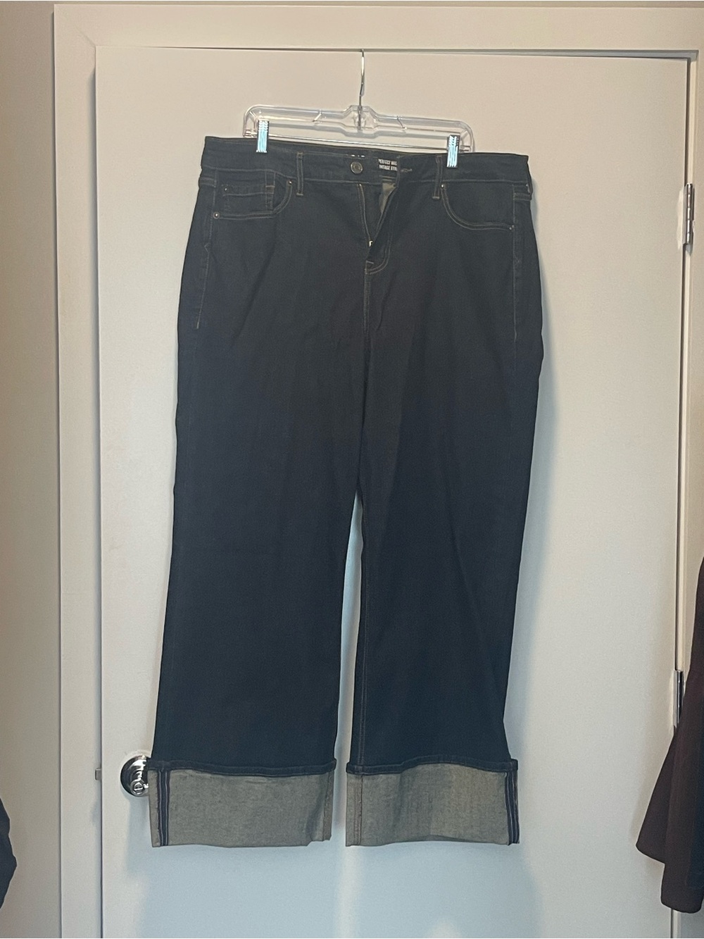 torrid Black Boot-Cut Jeans with Cuffed Hem